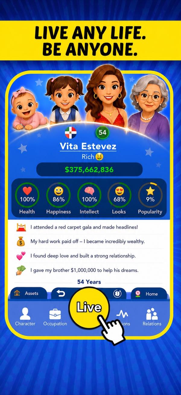 Enclaver gameplay — live any life, be anyone